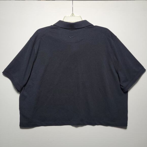 NWT Nike Woman’s Cropped Golf Polo Black Dri-fit Size XL Loose Fit DC3426-010 - Picture 8 of 13